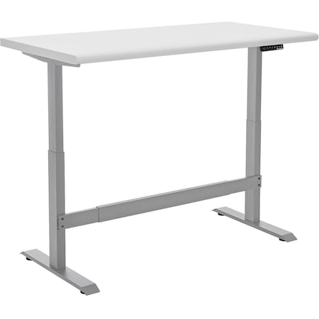 Global Industrial Electric Adjustable Height Workbench, Laminate Safety Edge, 48inW x 30inD, Gray 338340GY